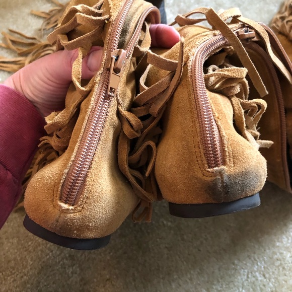 Tall Sam Edelman suede fringe boots - Picture 5 of 9